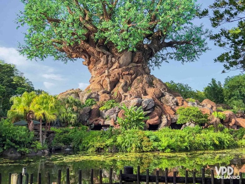 Vista traseira da Árvore da Vida no Animal Kingdom