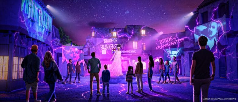 Arte conceitual da experiência Scooby-Doo Meets the Universal Monsters: Mystery on the Backlot