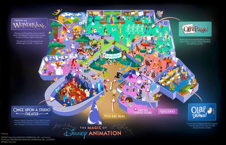 Mapa do The Magic of Disney Animation no Hollywood Studios