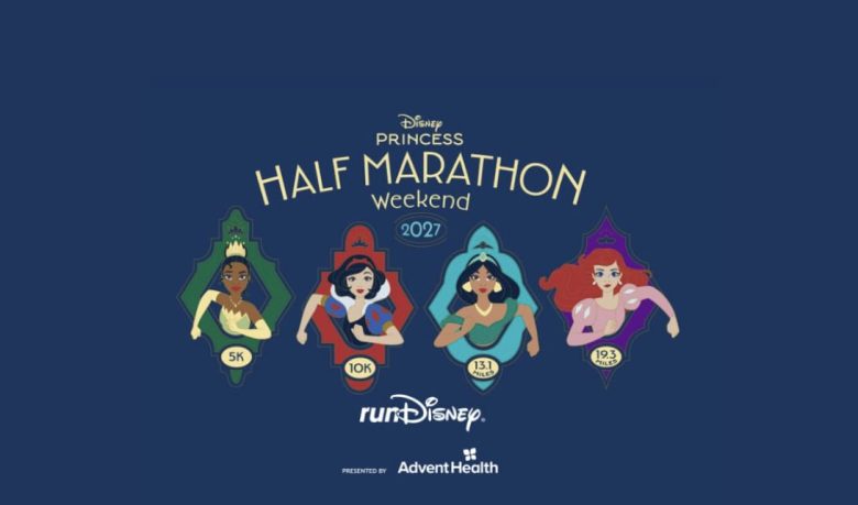 Arte de divulgação da Princess Half Marathon Weekend
